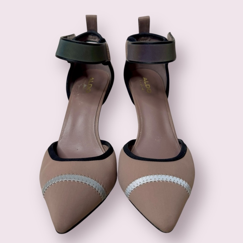 ALDO Crissy heels with light reflective details US 8.5